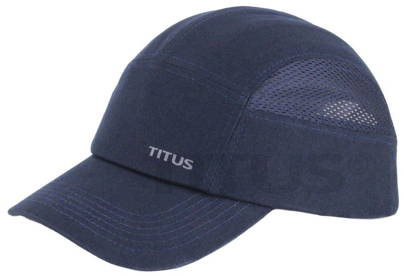 TITUS Lightweight Safety Bump Cap - Baseball Style Protective Hat (Navy Blue Vented) - Image 1